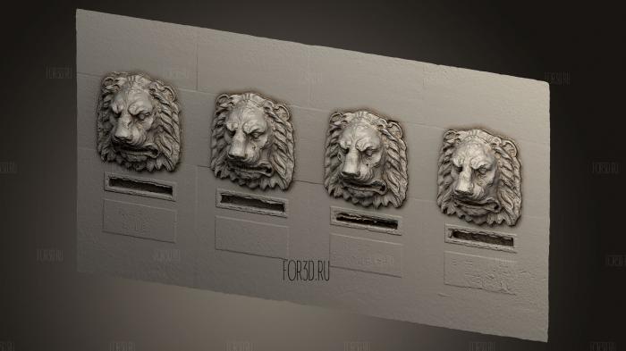 Почтовые львы 3d stl модель для ЧПУ